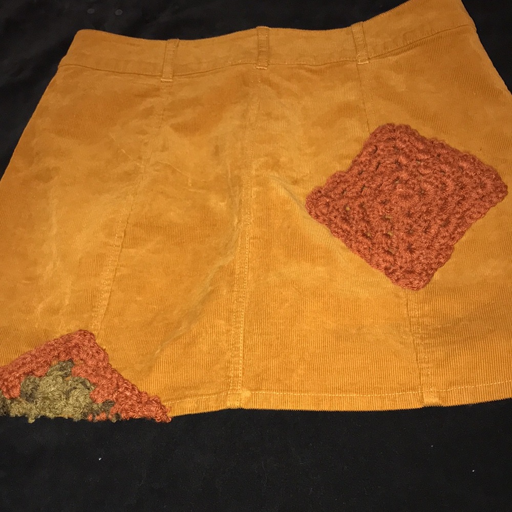 Women’s UPCYCLED HAND CRAFTED & CROCHETED GRANNY SQUARES Sz L Stylish Skirt - Picture 13 of 15